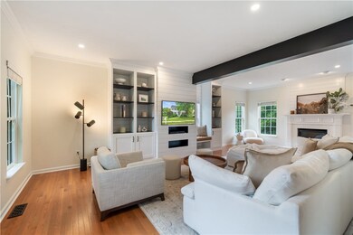 beautiful built-ins with shiplap focal point