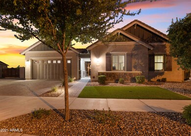 Front of home in the evening