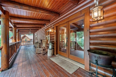 Deck featuring french doors