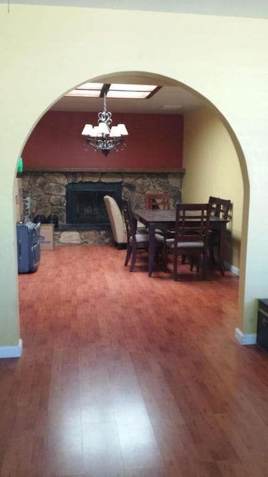 Looking into dining room from entry