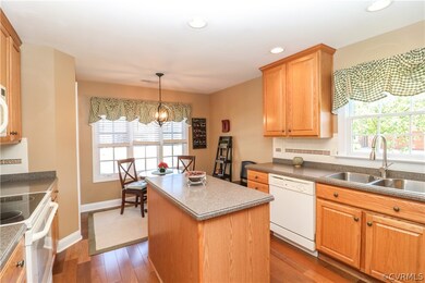 Kitchen with island, pantry, and eat in area