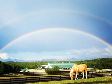 barn with rainbow