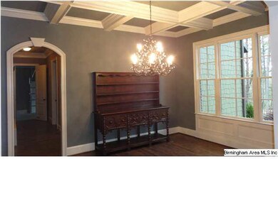 Coffered Ceiling in the Dining Room is a nice touc