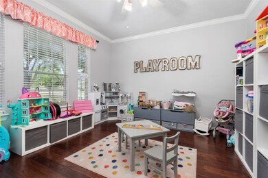 The study/office is currently being used as the downstairs playroom.  What a versatile space!