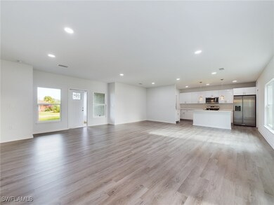 living room featuring light wood-style flooring