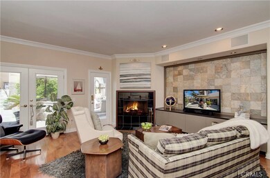 So many custom details here in the family/great room...including crown moldings, built-in buffet and gorgeous slate wall.