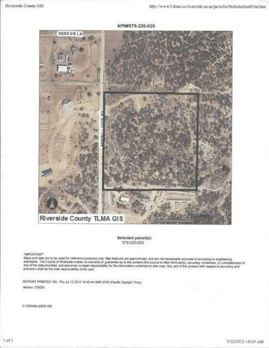 RIVERSIDE CO. AERIAL MAP. (2007)
