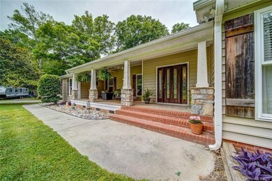Front door and covered porch