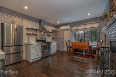 Beautiful wood floors compliment this newly renova