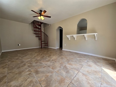 Living room from the front door showing the window