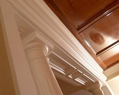 Custom woodworking throughout