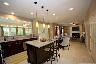 A chef's dream -- an open kitchen with great grani
