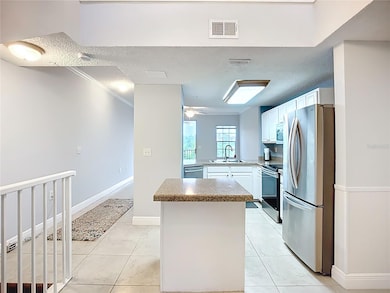Fully appointed kitchen with prep island.