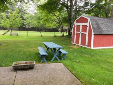 View from lower level patio- Fenced yard-  Storage