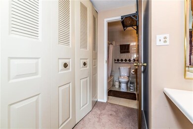 Master bedroom has a full wall of closets in the d