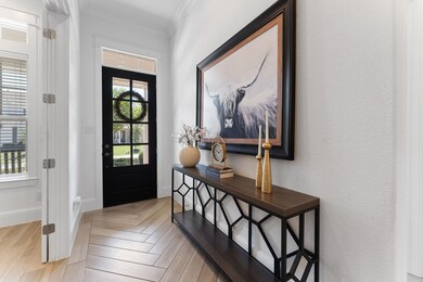 High ceilings and crown molding throughout the house.