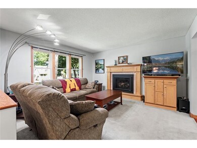 Custom built ins and gas fireplace