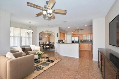 Virtually staged family room