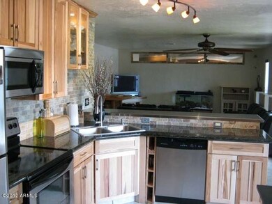 kitchen with view to family room