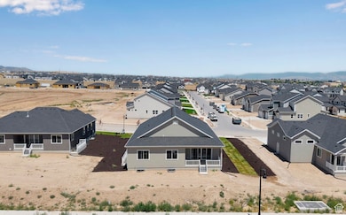 Aerial view of residential area