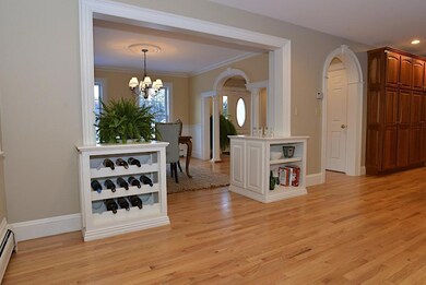 Formal dining room with custom built-ins