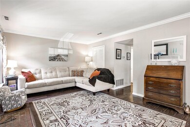 Living room view to the 6X2 utility closet and the