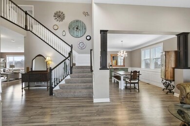 From the beautiful two story foyer you get an over