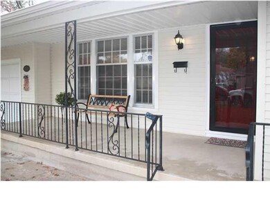 Spacious and welcoming front porch.