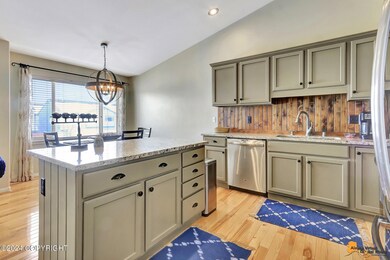 Kitchen with Wood Backsplash