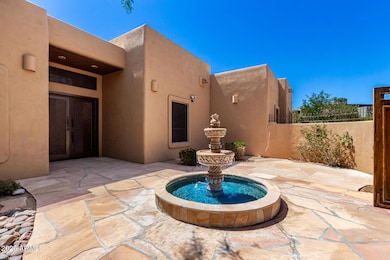 Welcoming courtyard with water fountain