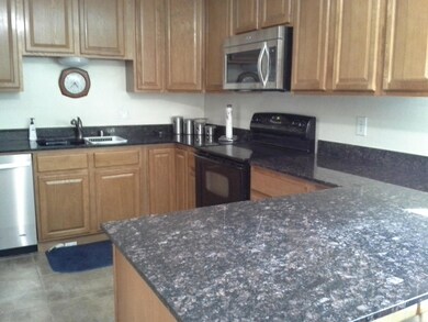 Kitchen with upgraded counters