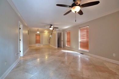 Large, open living and dining spaces. Storage clos