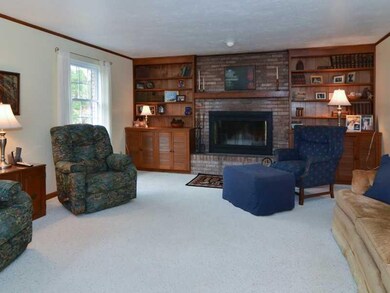 Family Room. Family Room with log fireplace