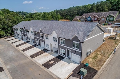 Aerial view of residential area