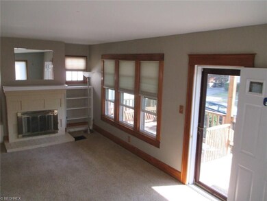 Large living room with gas fireplace
