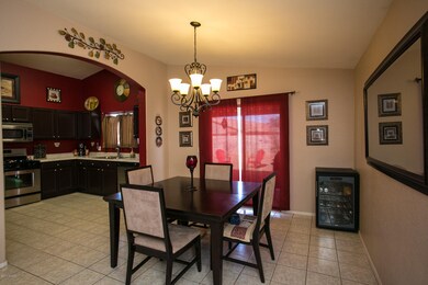 Spacious dining and kitchen areas