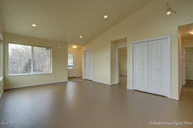 Living Room With Concrete Painted Floors