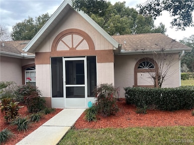 Screened front entry to home
