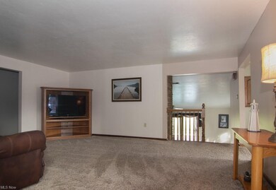 Living room adjacent to the kitchen