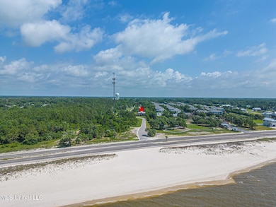 view back from beach