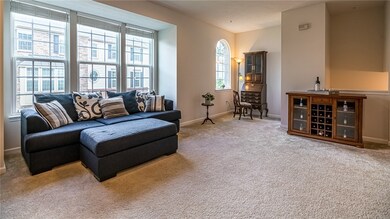 Beautiful bright living room with a bump-out for e