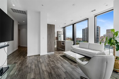 Inside Residence #805.  This 2 bed/2 bath corner h