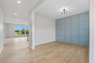 Flex Room and trimmed accent wall