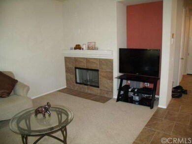 Living room with fireplace