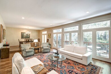 Stunning living room with 9 ft ceilings offers fab