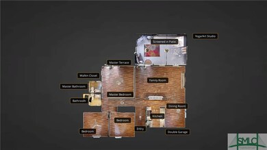 Floor plan. Yoga/Art Studio is conditioned and una