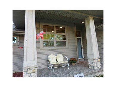 Porch-Front. Deep covered front porch with columns