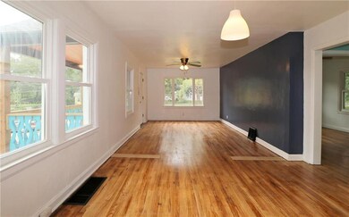Refinished hardwood floors in living & dining room