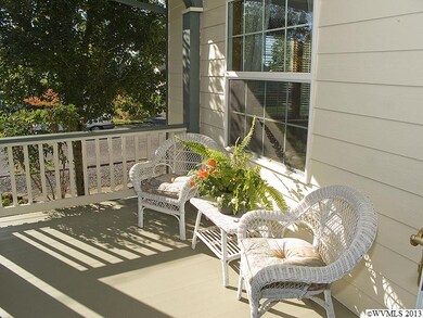 The sun hits the porch in the morning, take your c