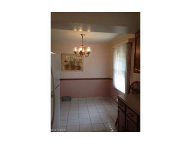 The kitchen and dinette area have ceramic tile.